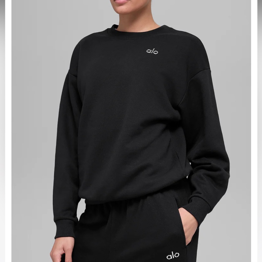 Alo Accolade Crew Neck Pullover in black. Worn once and washed. - Picture 4 of 4